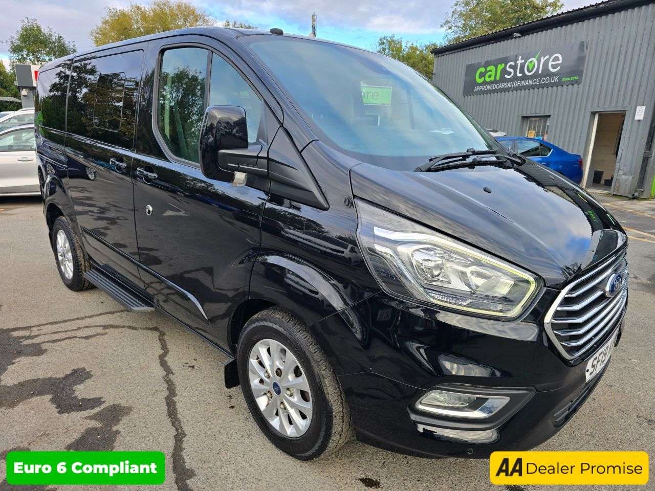A 2019 FORD TOURNEO CUSTOM Black 2.0 320 EcoBlue Titanium Minibus, 42,000 miles, Euro 6 ULEZ, Automati A 2019 FORD TOURNEO CUSTOM Black 2.0 320 EcoBlue Titanium Minibus, 42,000 miles, Euro 6 ULEZ, Automati