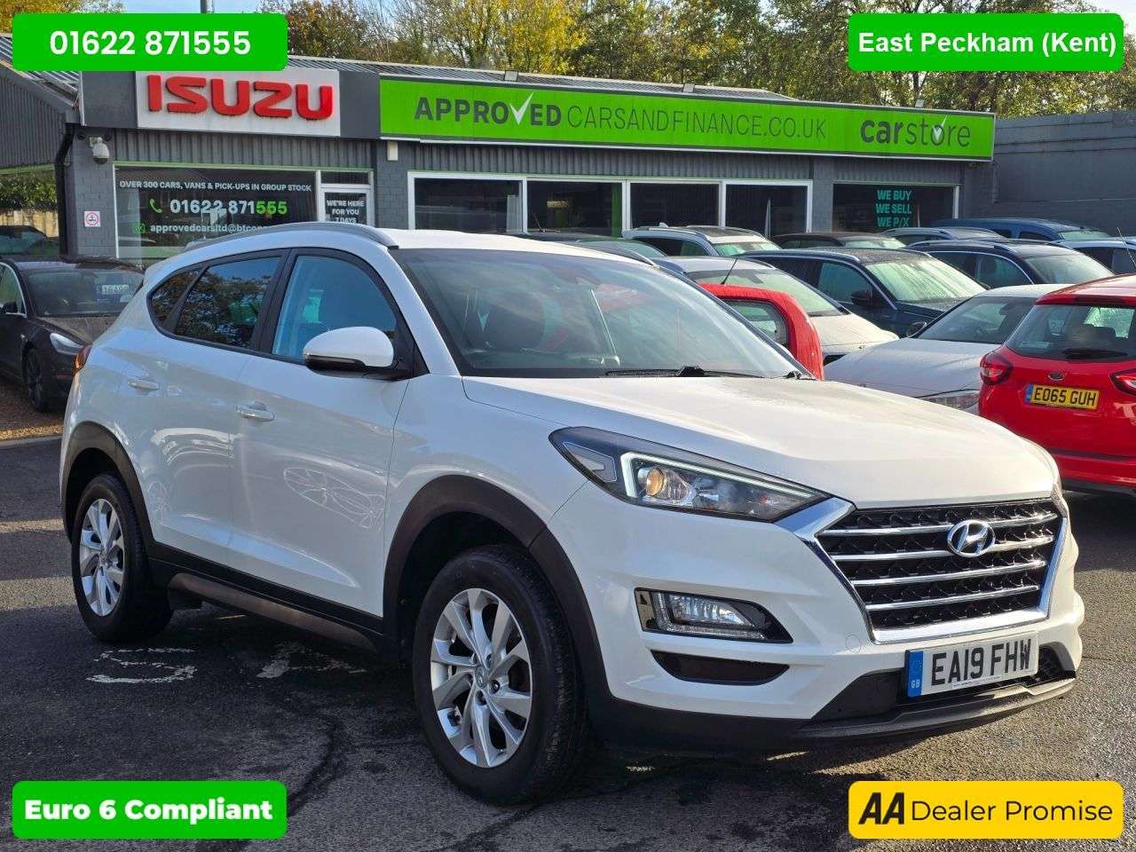 A 2019 HYUNDAI TUCSON White 1.6 GDi SE Nav SUV, 80,280 miles, 3 owners, Euro 6 ULEZ, 6-Speed, 17" A 2019 HYUNDAI TUCSON White 1.6 GDi SE Nav SUV, 80,280 miles, 3 owners, Euro 6 ULEZ, 6-Speed, 17"