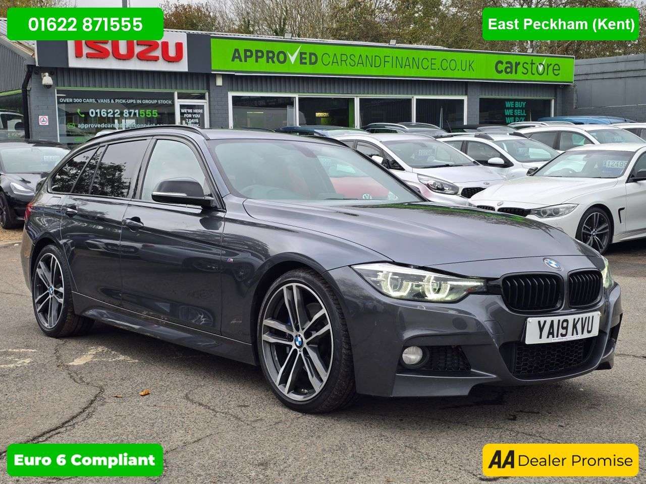 A 2019 BMW 3 SERIES Grey 2.0 320i M Sport Shadow Edition Touring, 62,000 miles, Euro 6 ULEZ, Au A 2019 BMW 3 SERIES Grey 2.0 320i M Sport Shadow Edition Touring, 62,000 miles, Euro 6 ULEZ, Au
