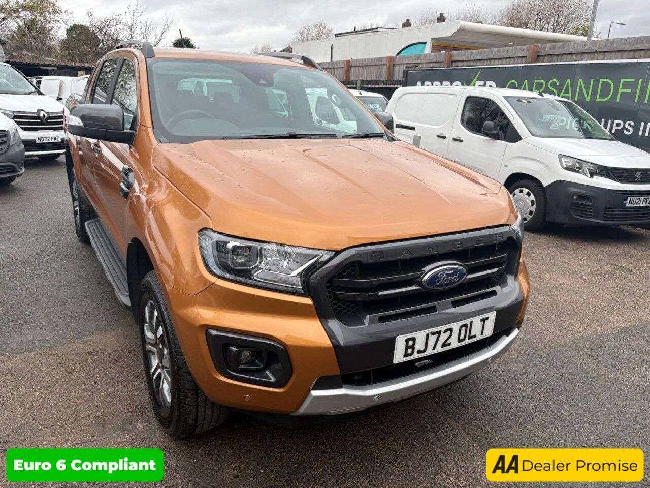A 2022 FORD RANGER Orange 2.0 EcoBlue Wildtrak Pickup, 73,200 miles, 1 owner, Euro 6 ULEZ, Aut A 2022 FORD RANGER Orange 2.0 EcoBlue Wildtrak Pickup, 73,200 miles, 1 owner, Euro 6 ULEZ, Aut