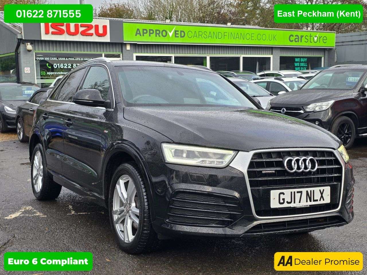 A 2017 AUDI Q3 Black 2.0 TDI S line SUV, 85,000 miles, ULEZ Euro 6 diesel, 6-Speed Manual, A 2017 AUDI Q3 Black 2.0 TDI S line SUV, 85,000 miles, ULEZ Euro 6 diesel, 6-Speed Manual,