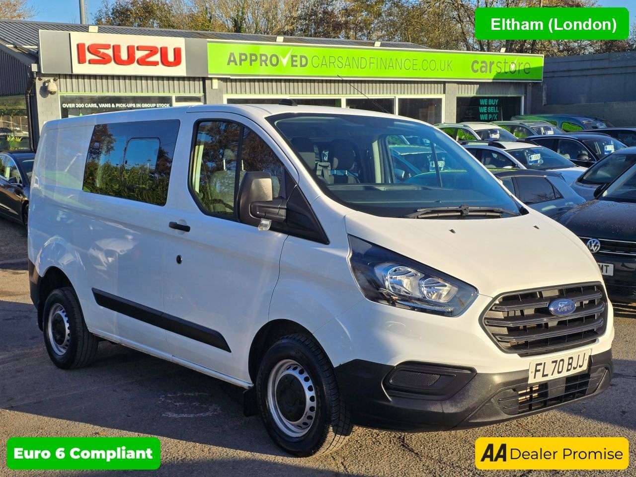 A 2020 FORD TRANSIT CUSTOM 2.0 EcoBlue Leader, 32,200 miles, ULEZ Euro 6, 6-Speed Manual, Air Conditio A 2020 FORD TRANSIT CUSTOM 2.0 EcoBlue Leader, 32,200 miles, ULEZ Euro 6, 6-Speed Manual, Air Conditio