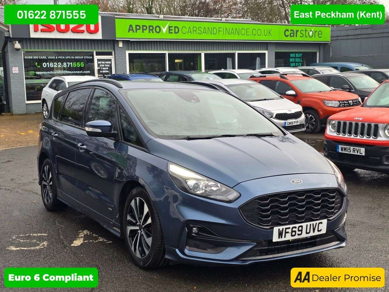 A 2019 FORD S-MAX Blue 2.0 EcoBlue ST-Line 4WD, 44,095 Miles, Automatic, 7 Seats, Sat Nav, 8" A 2019 FORD S-MAX Blue 2.0 EcoBlue ST-Line 4WD, 44,095 Miles, Automatic, 7 Seats, Sat Nav, 8"