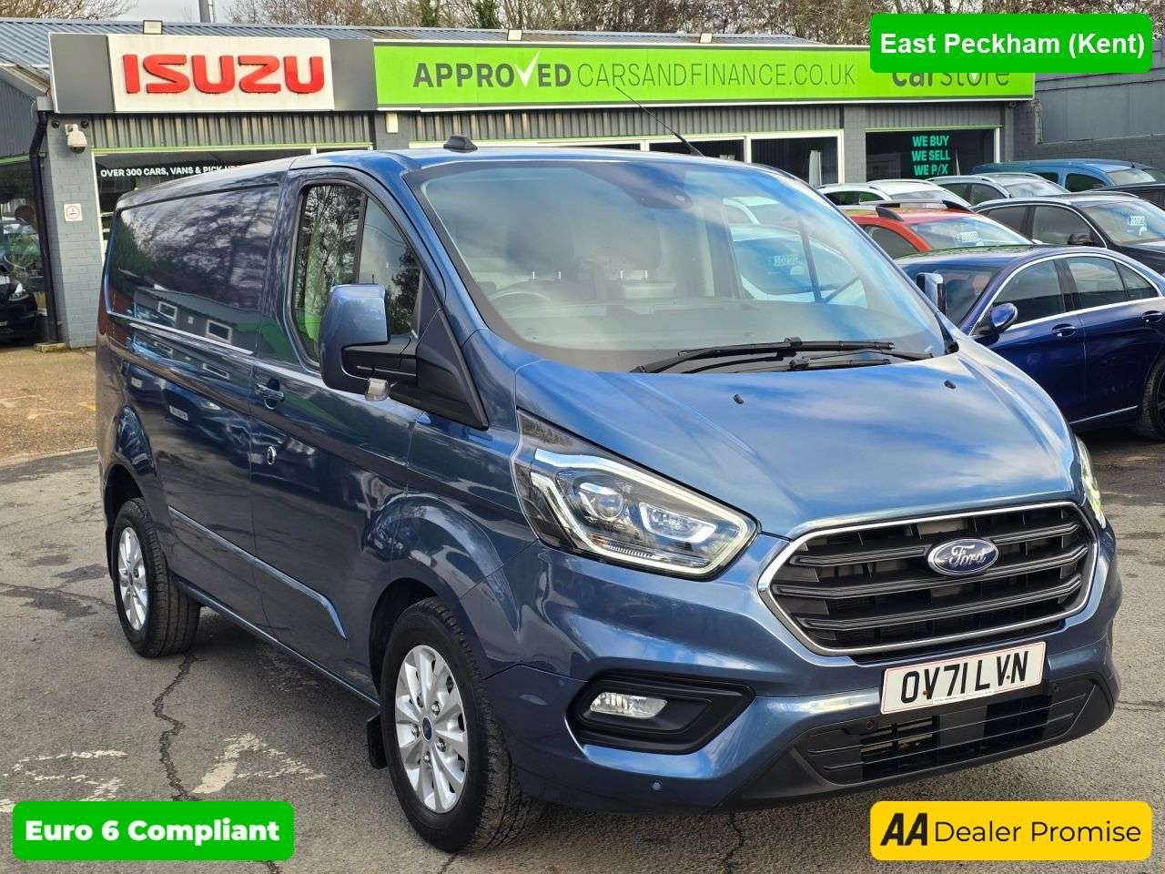 A 2021 FORD TRANSIT CUSTOM Euro 6 hybrid Panel van, 49,999 miles, Automatic Gearbox, Sat Nav, Air Con, A 2021 FORD TRANSIT CUSTOM Euro 6 hybrid Panel van, 49,999 miles, Automatic Gearbox, Sat Nav, Air Con,