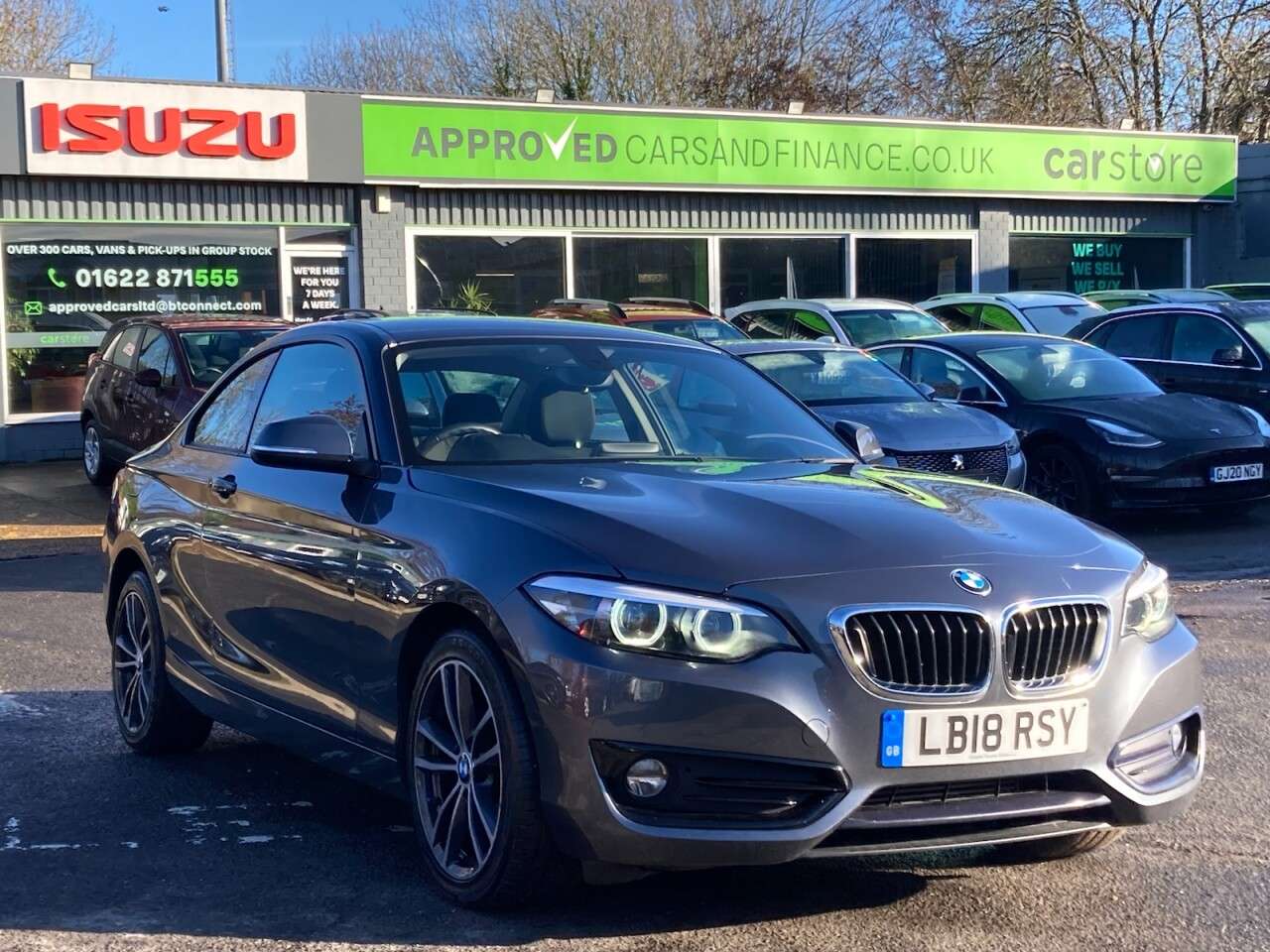 A 2018 BMW 2 SERIES 2.0 218d Sport Coupe Automatic in Grey with 108,000 miles, Euro 6 diesel, S A 2018 BMW 2 SERIES 2.0 218d Sport Coupe Automatic in Grey with 108,000 miles, Euro 6 diesel, S