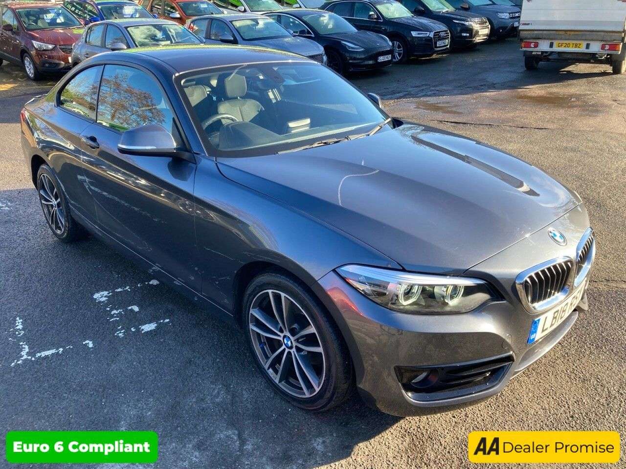 A 2018 BMW 2 SERIES 2.0 218d Sport Coupe Automatic in Grey with 108,000 miles, Euro 6 diesel, S A 2018 BMW 2 SERIES 2.0 218d Sport Coupe Automatic in Grey with 108,000 miles, Euro 6 diesel, S