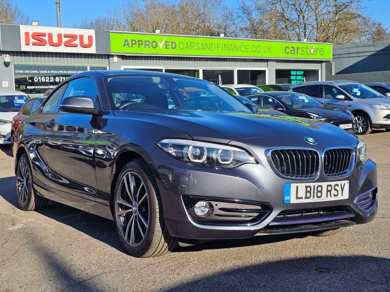 A 2018 BMW 2 SERIES 2.0 218d Sport Coupe Automatic in Grey with 108,000 miles, Euro 6 diesel, S A 2018 BMW 2 SERIES 2.0 218d Sport Coupe Automatic in Grey with 108,000 miles, Euro 6 diesel, S