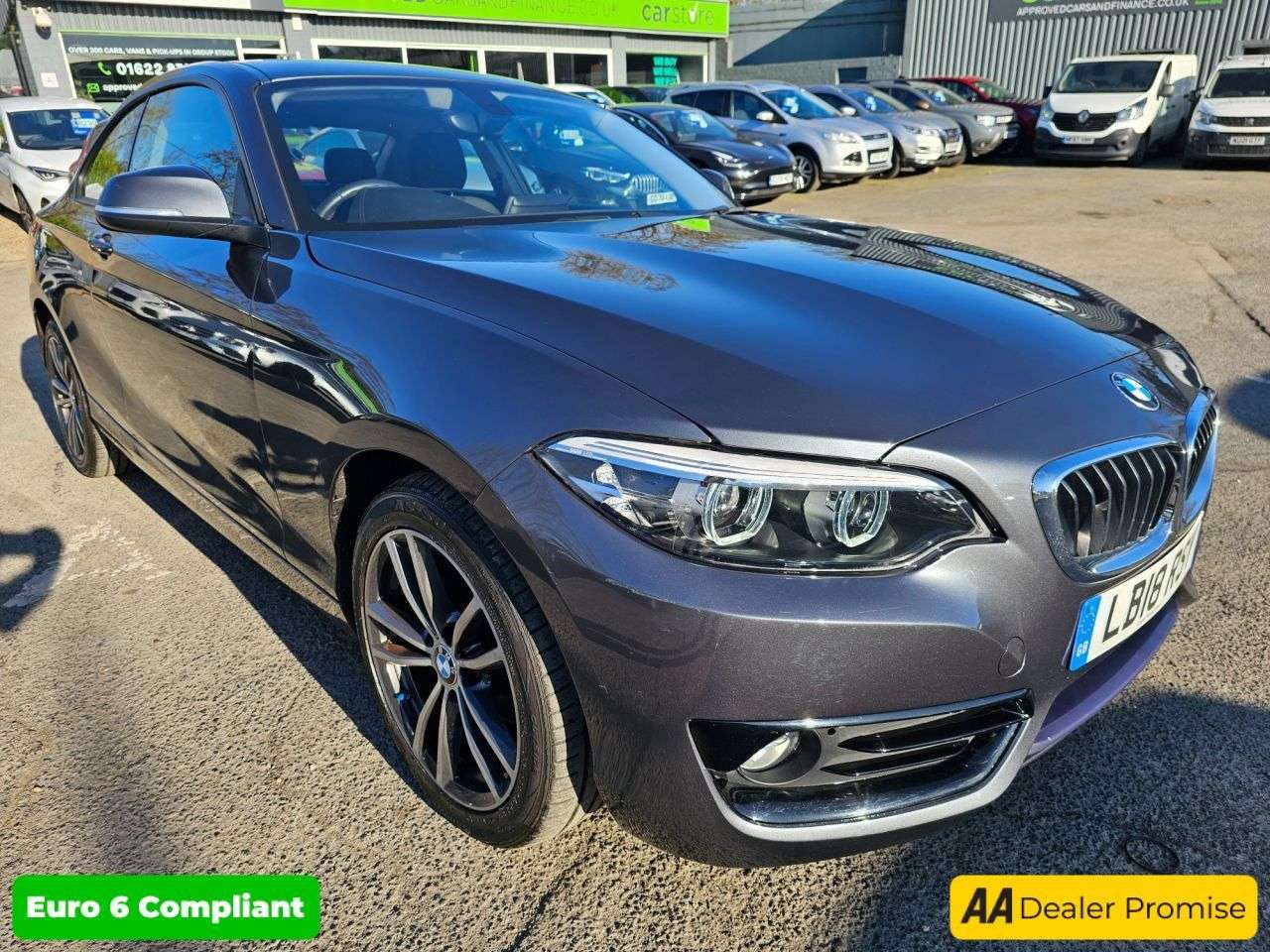 A 2018 BMW 2 SERIES 2.0 218d Sport Coupe Automatic in Grey with 108,000 miles, Euro 6 diesel, S A 2018 BMW 2 SERIES 2.0 218d Sport Coupe Automatic in Grey with 108,000 miles, Euro 6 diesel, S