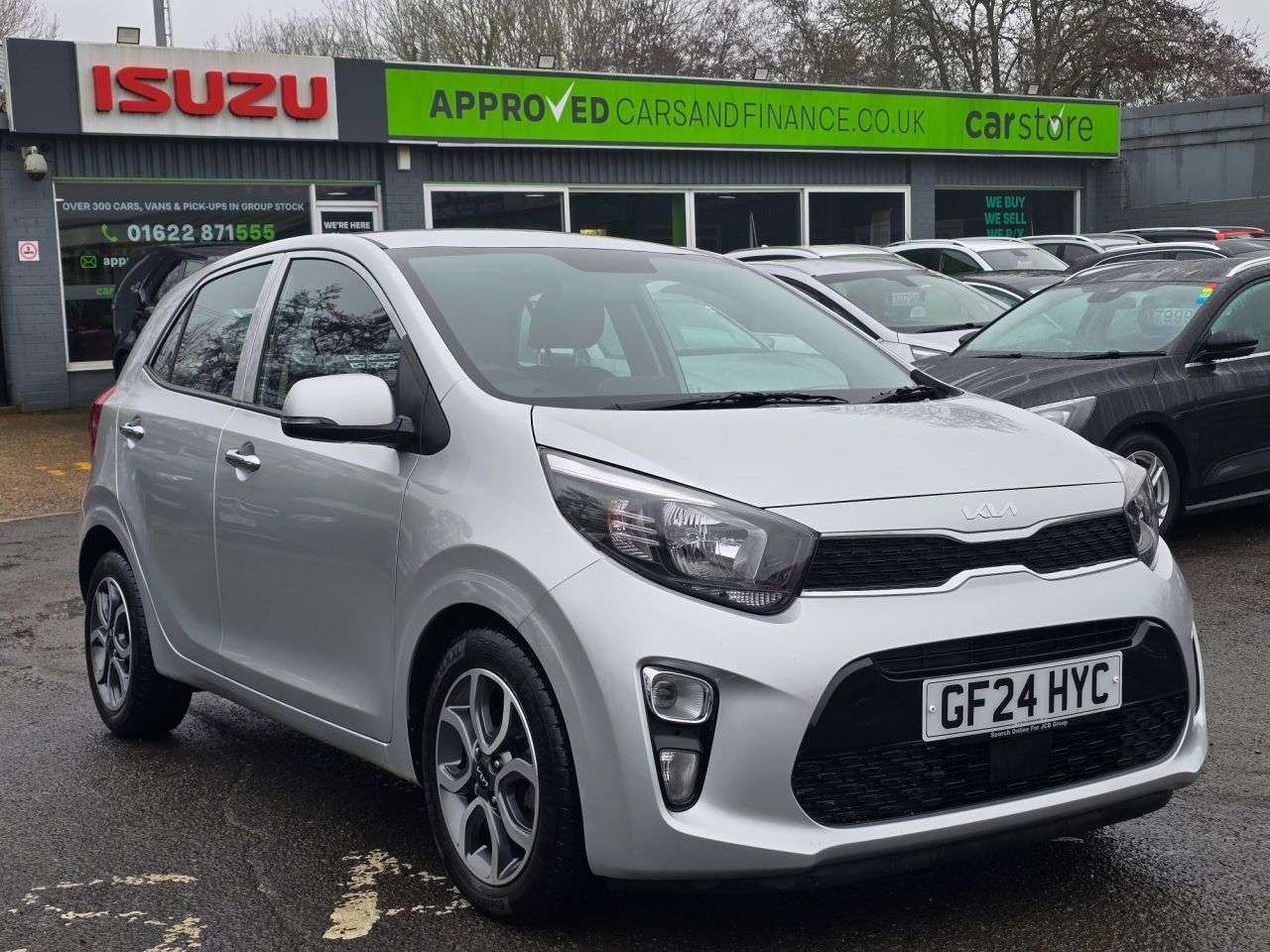 A 2024 KIA PICANTO 1.0 DPi 3 Hatchback in silver with 15,300 miles, Euro 6 petrol Auto, Sat Na A 2024 KIA PICANTO 1.0 DPi 3 Hatchback in silver with 15,300 miles, Euro 6 petrol Auto, Sat Na