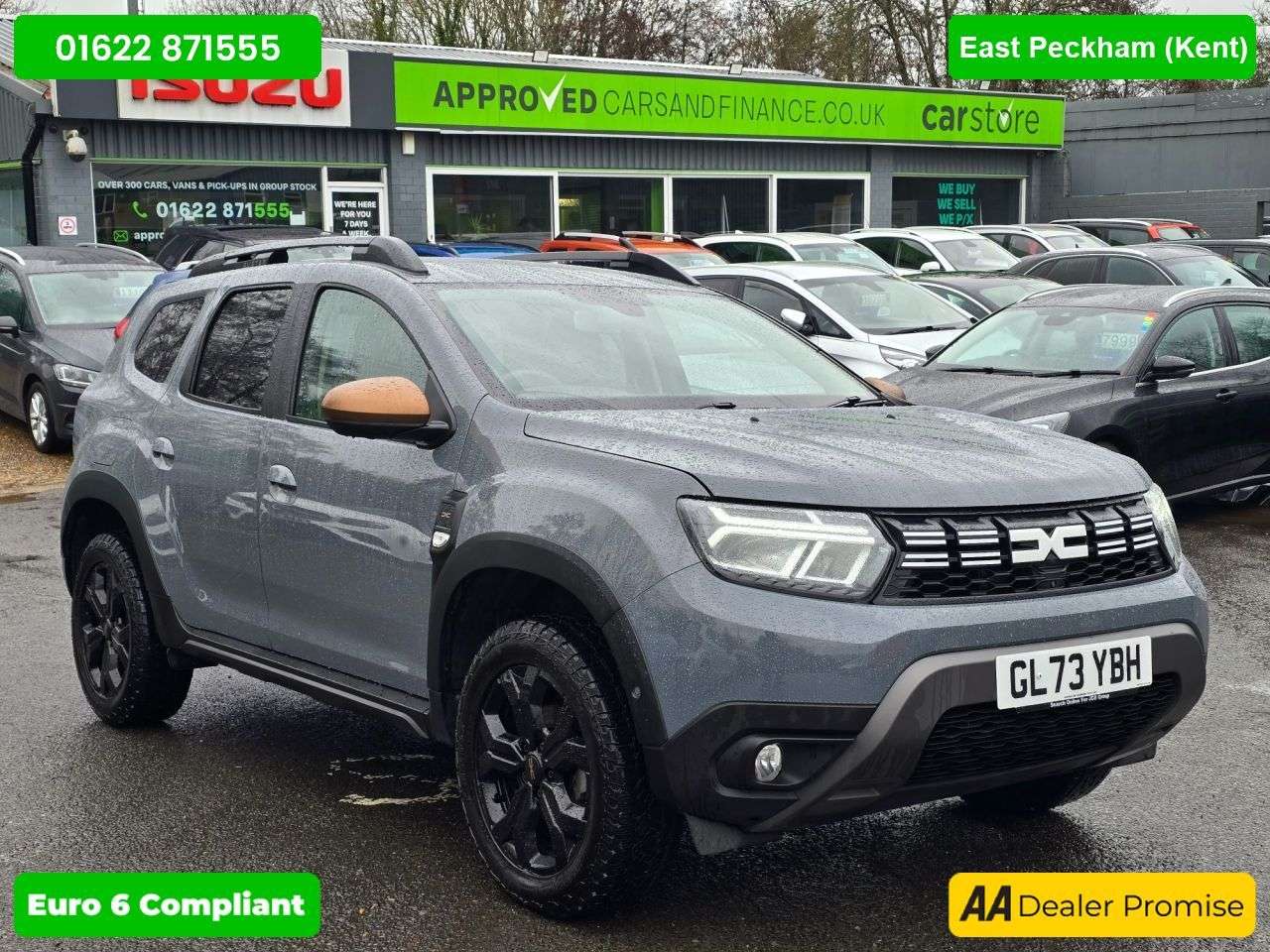 A 2023 DACIA DUSTER 1.3 TCe Extreme SUV in Grey with 67,300 miles, Euro 6, Full main dealer his A 2023 DACIA DUSTER 1.3 TCe Extreme SUV in Grey with 67,300 miles, Euro 6, Full main dealer his