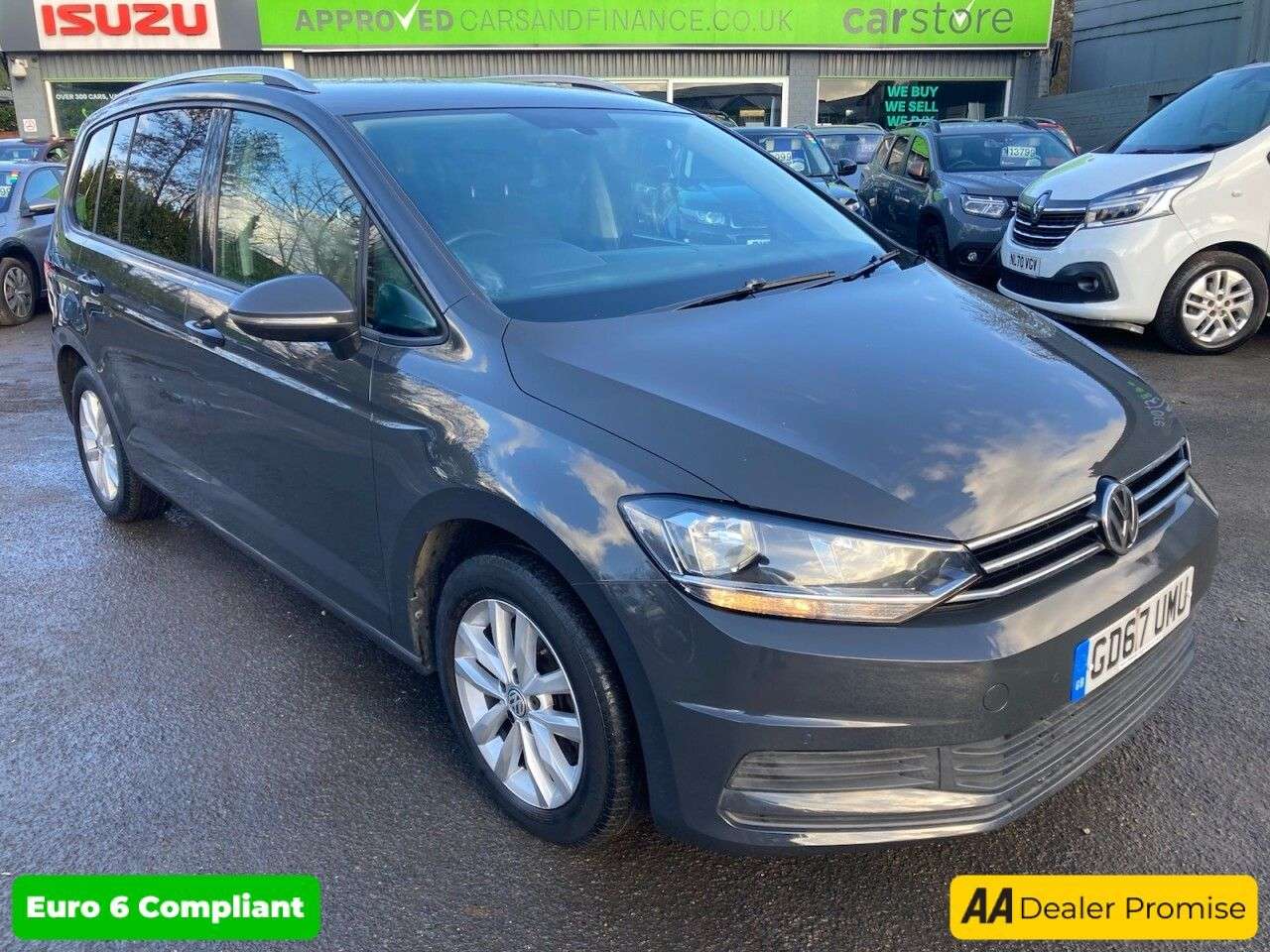A 2018 VOLKSWAGEN TOURAN 1.2 TSI SE MPV in Grey with 76,800 miles, Euro 6 ULEZ compliant petrol 7 Se A 2018 VOLKSWAGEN TOURAN 1.2 TSI SE MPV in Grey with 76,800 miles, Euro 6 ULEZ compliant petrol 7 Se