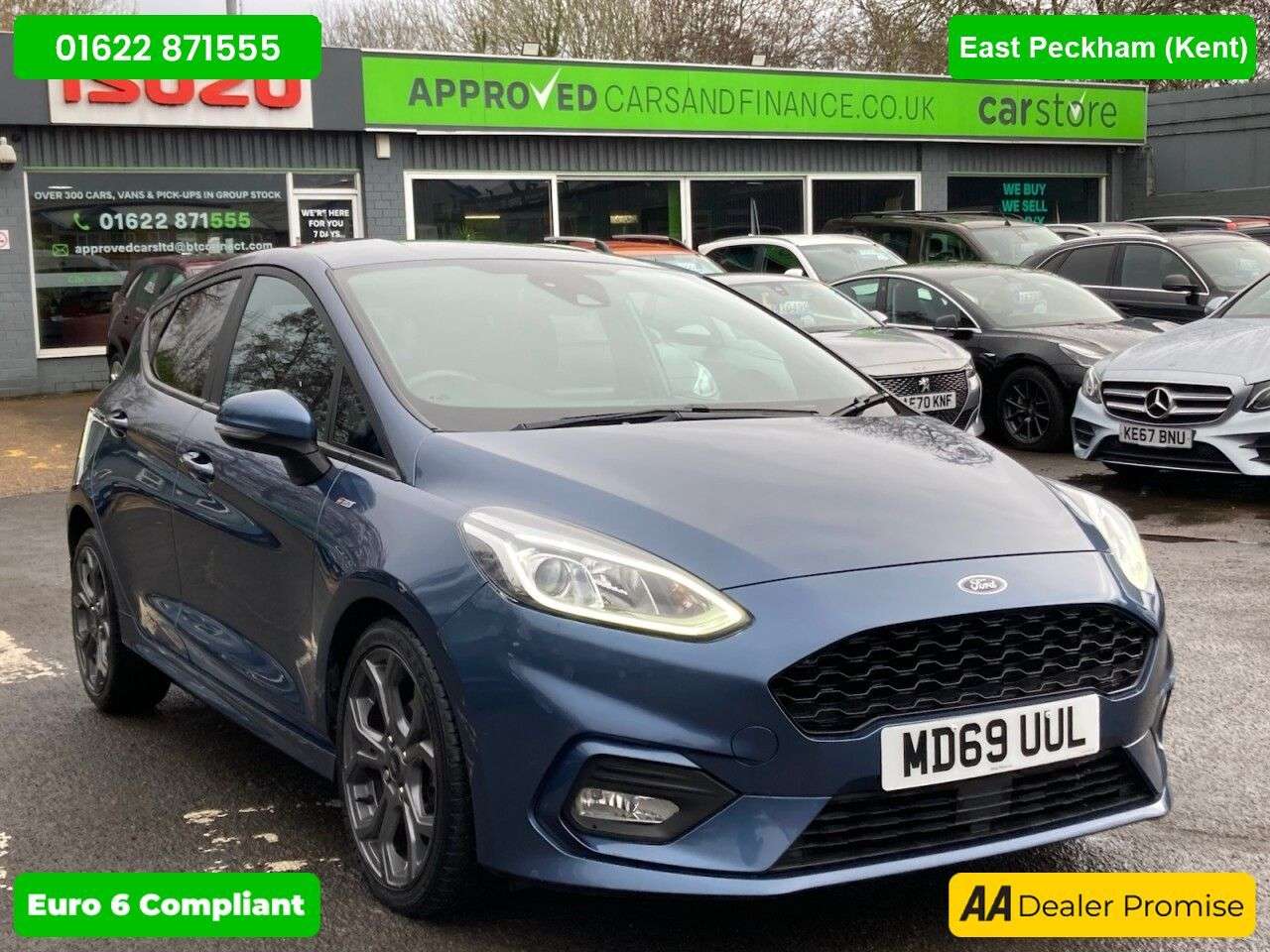 A 2020 FORD FIESTA Blue 1.0 EcoBoost ST-Line Euro 6 hatchback, 60,500 miles, ULEZ compliant, 6 A 2020 FORD FIESTA Blue 1.0 EcoBoost ST-Line Euro 6 hatchback, 60,500 miles, ULEZ compliant, 6