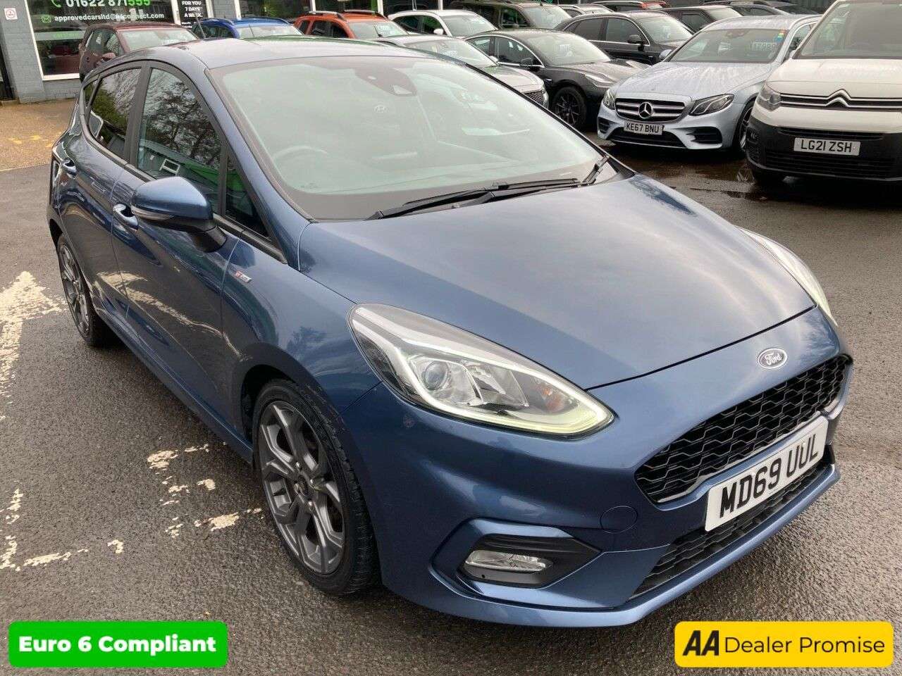 A 2020 FORD FIESTA Blue 1.0 EcoBoost ST-Line Euro 6 hatchback, 60,500 miles, ULEZ compliant, 6 A 2020 FORD FIESTA Blue 1.0 EcoBoost ST-Line Euro 6 hatchback, 60,500 miles, ULEZ compliant, 6