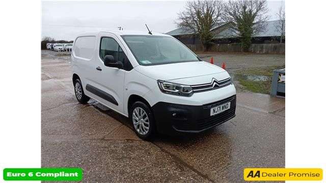 A 2021 CITROEN BERLINGO 1.2 1000 PureTech Enterprise M Pro panel, 34,300 miles, Euro 6 petrol, Manu A 2021 CITROEN BERLINGO 1.2 1000 PureTech Enterprise M Pro panel, 34,300 miles, Euro 6 petrol, Manu