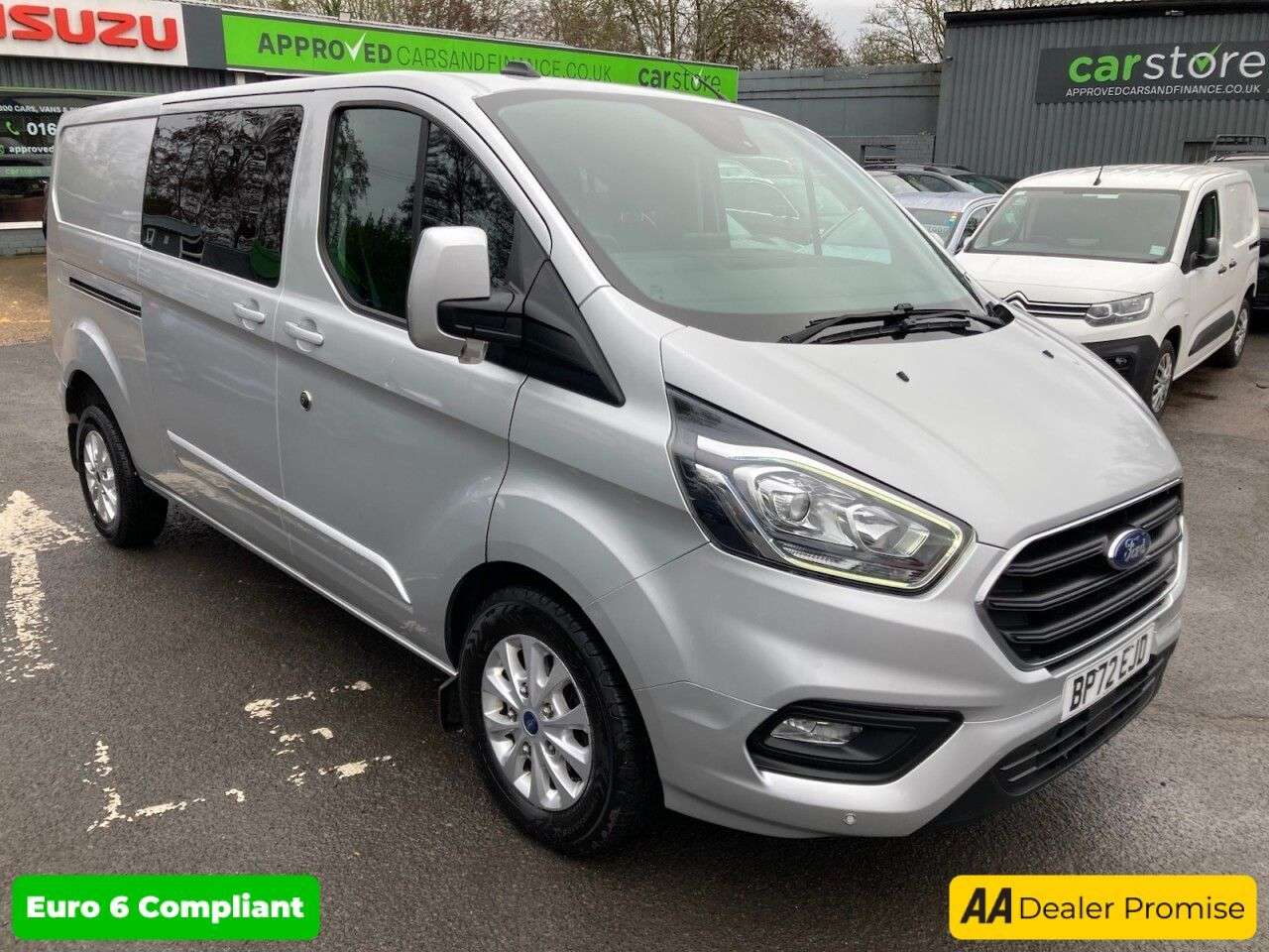 A 2022 FORD TRANSIT CUSTOM Ford Transit Custom 2.0 320 EcoBlue Limited Crew Van, 57,000 miles, Euro 6, A 2022 FORD TRANSIT CUSTOM Ford Transit Custom 2.0 320 EcoBlue Limited Crew Van, 57,000 miles, Euro 6,