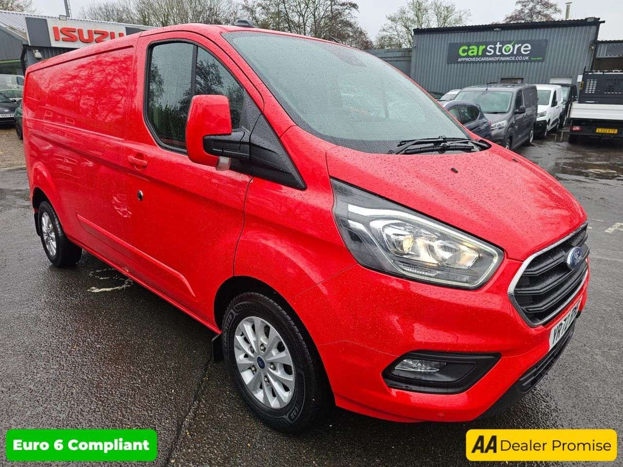 A 2022 FORD TRANSIT CUSTOM Red 2.0 EcoBlue Limited Euro 6 panel, 49,600 miles, ULEZ compliant, Automat A 2022 FORD TRANSIT CUSTOM Red 2.0 EcoBlue Limited Euro 6 panel, 49,600 miles, ULEZ compliant, Automat