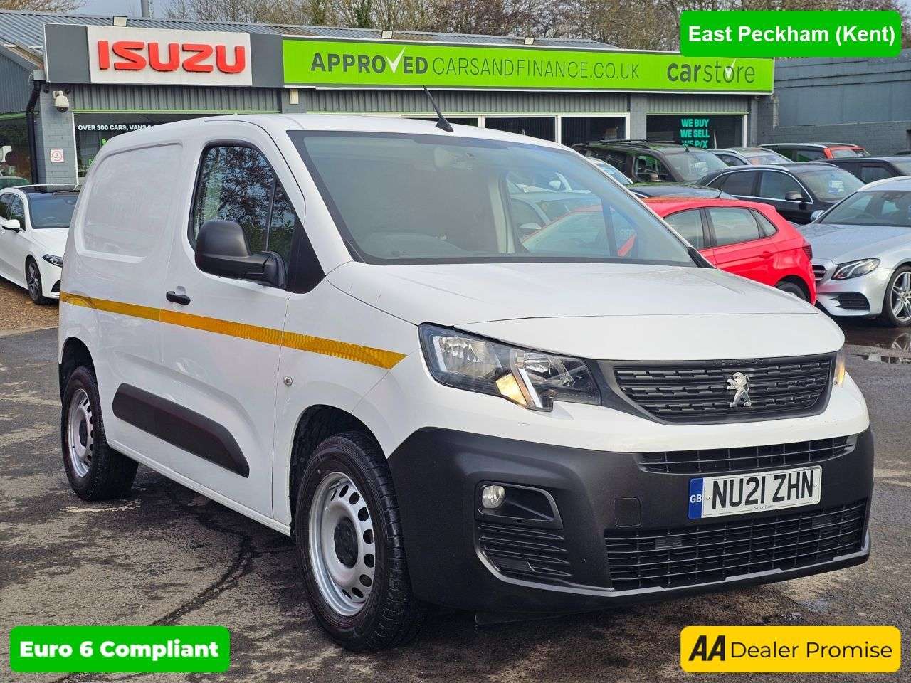 A 2021 PEUGEOT PARTNER White 1.5 BlueHDi Euro 6 panel van, 38,833 miles, ULEZ compliant, 5-Speed M A 2021 PEUGEOT PARTNER White 1.5 BlueHDi Euro 6 panel van, 38,833 miles, ULEZ compliant, 5-Speed M