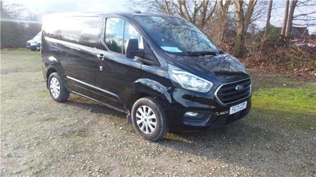 A 2021 FORD TRANSIT CUSTOM Black 2.0 EcoBlue Euro 6 panel , 39,847 miles, ULEZ compliant, 6-speed manu A 2021 FORD TRANSIT CUSTOM Black 2.0 EcoBlue Euro 6 panel , 39,847 miles, ULEZ compliant, 6-speed manu