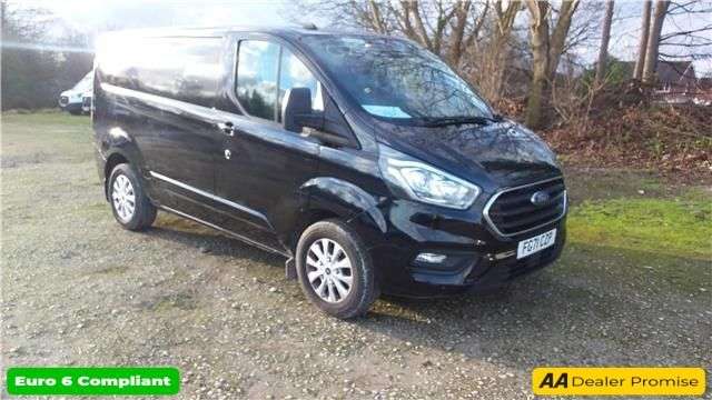 A 2021 FORD TRANSIT CUSTOM Black 2.0 EcoBlue Euro 6 panel , 39,847 miles, ULEZ compliant, 6-speed manu A 2021 FORD TRANSIT CUSTOM Black 2.0 EcoBlue Euro 6 panel , 39,847 miles, ULEZ compliant, 6-speed manu