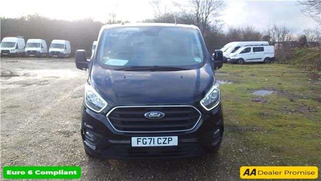 A 2021 FORD TRANSIT CUSTOM Black 2.0 EcoBlue Euro 6 panel , 39,847 miles, ULEZ compliant, 6-speed manu A 2021 FORD TRANSIT CUSTOM Black 2.0 EcoBlue Euro 6 panel , 39,847 miles, ULEZ compliant, 6-speed manu