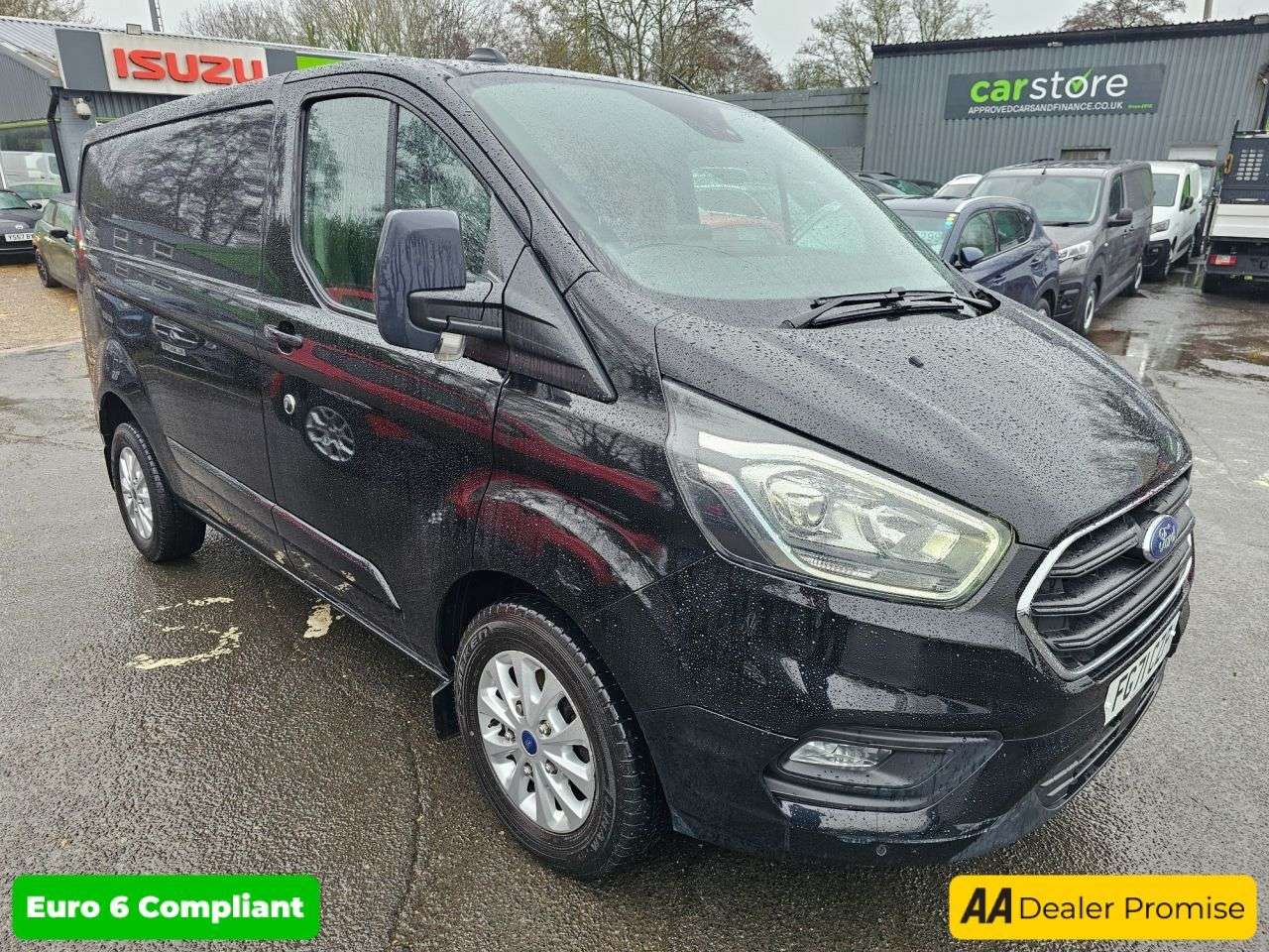 A 2021 FORD TRANSIT CUSTOM Black 2.0 EcoBlue Euro 6 panel , 39,847 miles, ULEZ compliant, 6-speed manu A 2021 FORD TRANSIT CUSTOM Black 2.0 EcoBlue Euro 6 panel , 39,847 miles, ULEZ compliant, 6-speed manu