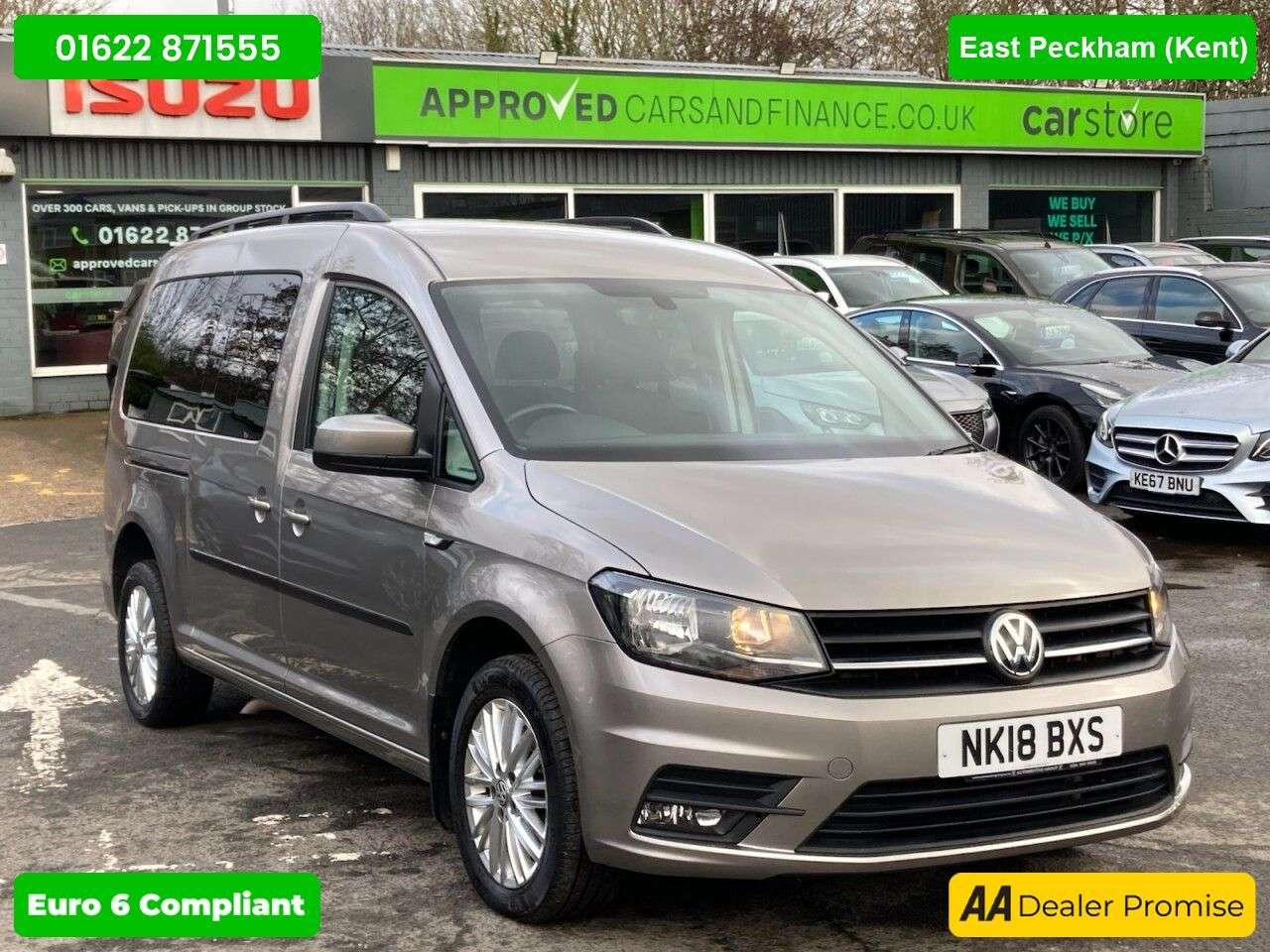 A 2018 VOLKSWAGEN CADDY MAXI LIFE Beige 2.0 TDI Euro 6 MPV, 57,000 miles, ULEZ compliant, Automatic DSG, A/C, A 2018 VOLKSWAGEN CADDY MAXI LIFE Beige 2.0 TDI Euro 6 MPV, 57,000 miles, ULEZ compliant, Automatic DSG, A/C,
