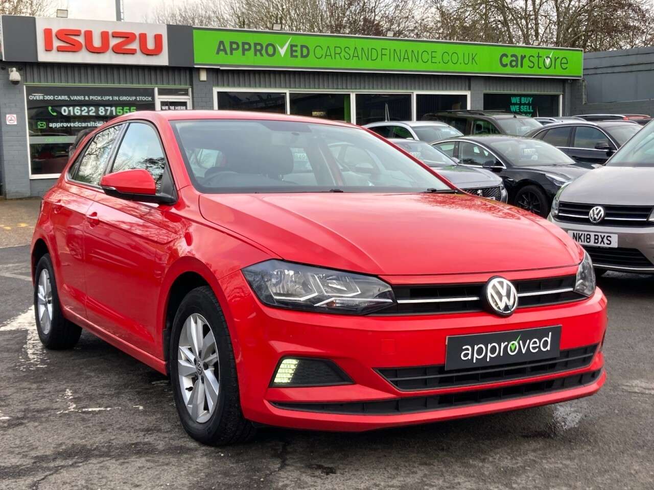 A 2019 VOLKSWAGEN POLO Red 1.0 EVO SE Euro 6 hatchback, 78,903 miles, ULEZ compliant, 5-Speed manu A 2019 VOLKSWAGEN POLO Red 1.0 EVO SE Euro 6 hatchback, 78,903 miles, ULEZ compliant, 5-Speed manu