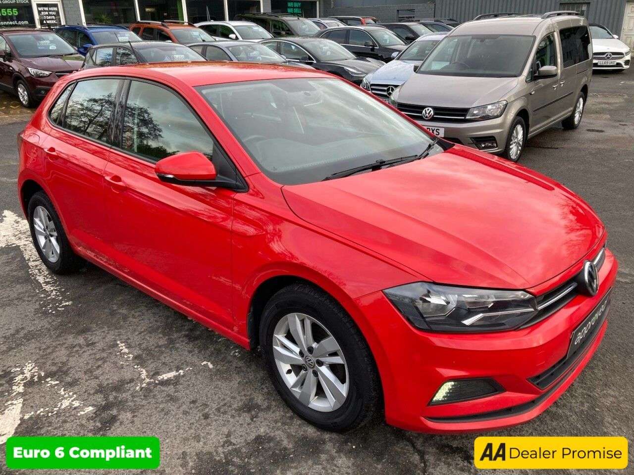 A 2019 VOLKSWAGEN POLO Red 1.0 EVO SE Euro 6 hatchback, 78,903 miles, ULEZ compliant, 5-Speed manu A 2019 VOLKSWAGEN POLO Red 1.0 EVO SE Euro 6 hatchback, 78,903 miles, ULEZ compliant, 5-Speed manu