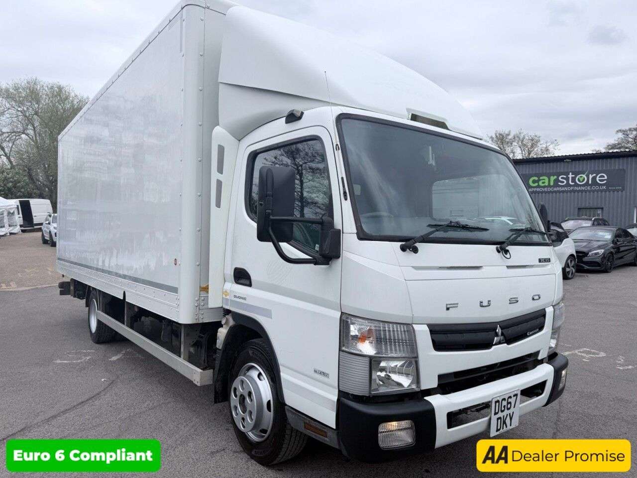 A 2017 MITSUBISHI FUSO CANTER White 7.5T LWB box lorry, 60,000 miles, 2 Owners from New, ULEZ compliant, A 2017 MITSUBISHI FUSO CANTER White 7.5T LWB box lorry, 60,000 miles, 2 Owners from New, ULEZ compliant,