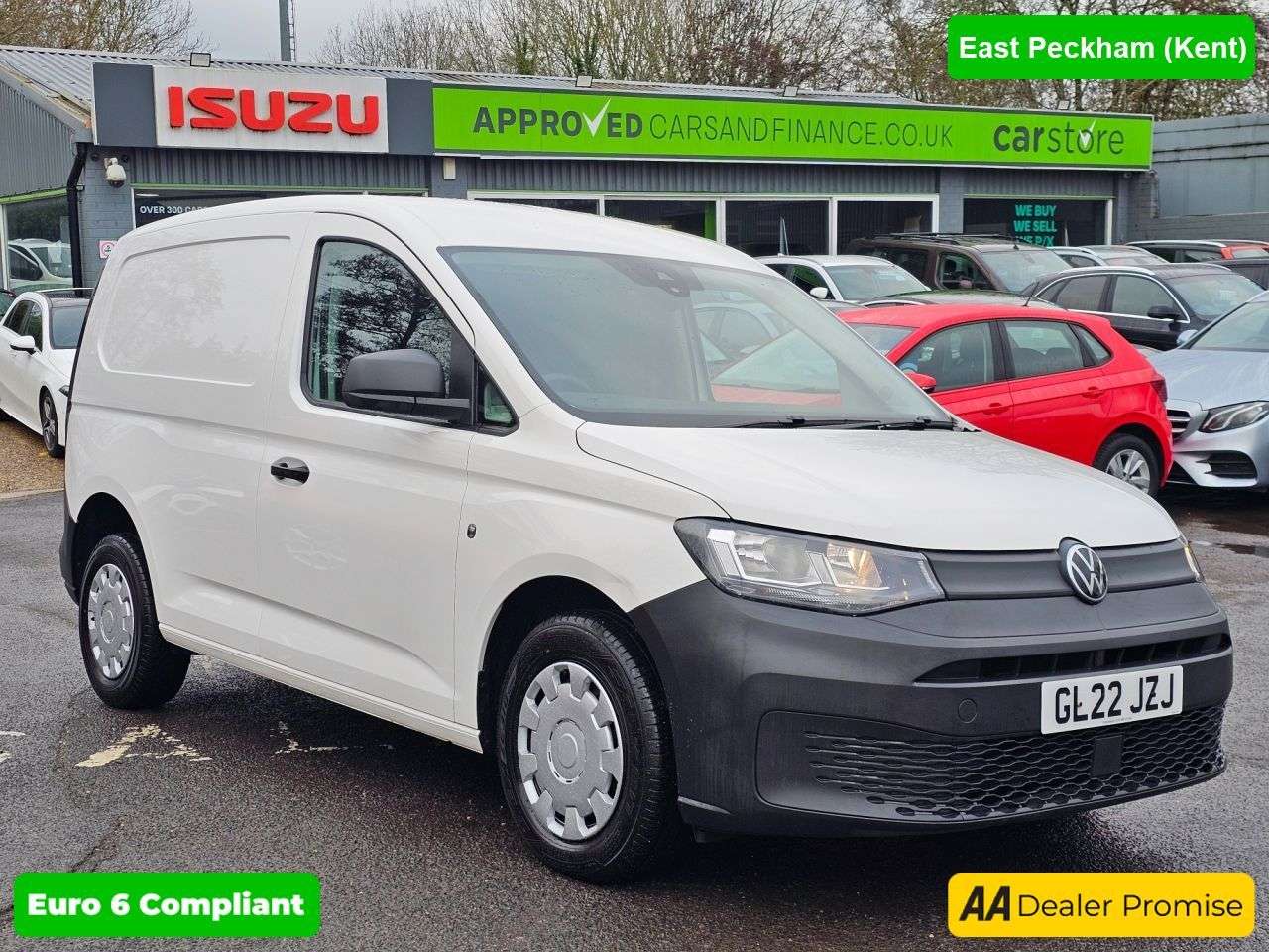 A 2022 VOLKSWAGEN CADDY White 2.0 TDI Euro 6 panel van, 67,800 miles, ULEZ compliant, 6-speed manua A 2022 VOLKSWAGEN CADDY White 2.0 TDI Euro 6 panel van, 67,800 miles, ULEZ compliant, 6-speed manua