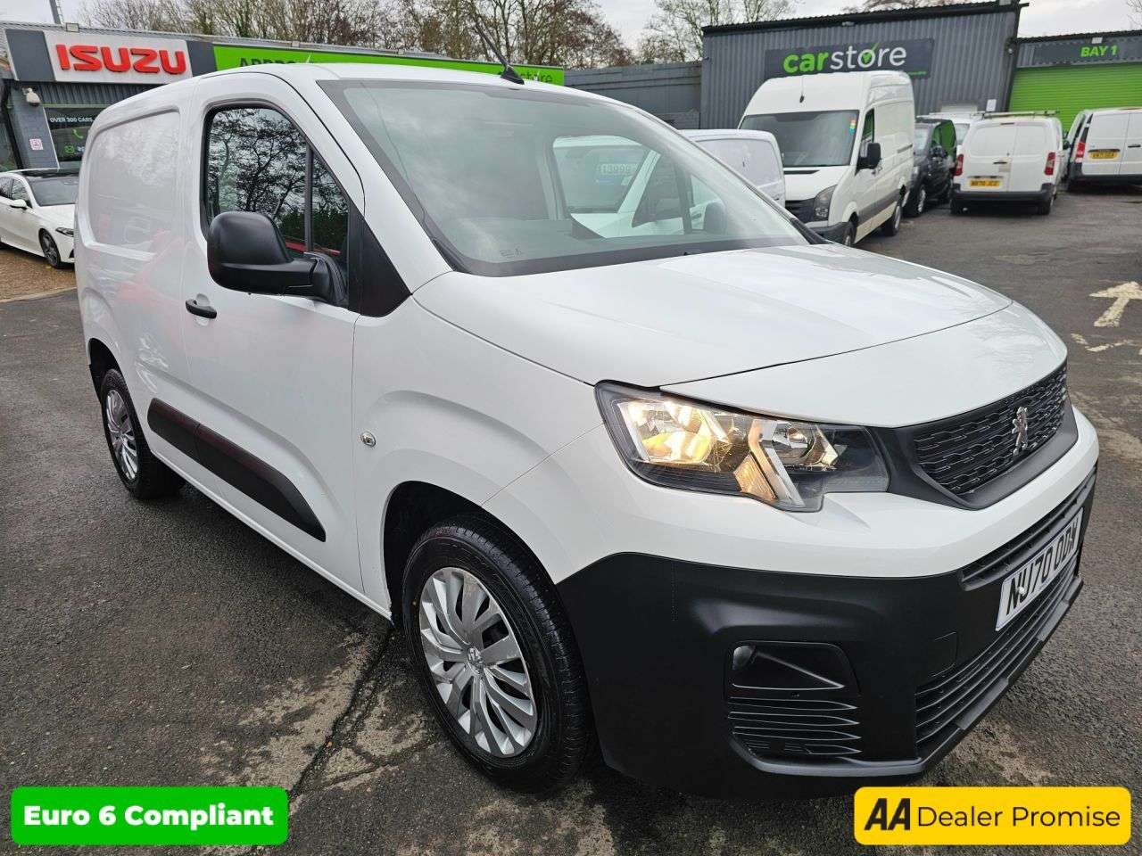A 2020 PEUGEOT PARTNER White 1.5 BlueHDi Euro 6 panel van, 57,200 miles, ULEZ compliant, 5-Speed m A 2020 PEUGEOT PARTNER White 1.5 BlueHDi Euro 6 panel van, 57,200 miles, ULEZ compliant, 5-Speed m
