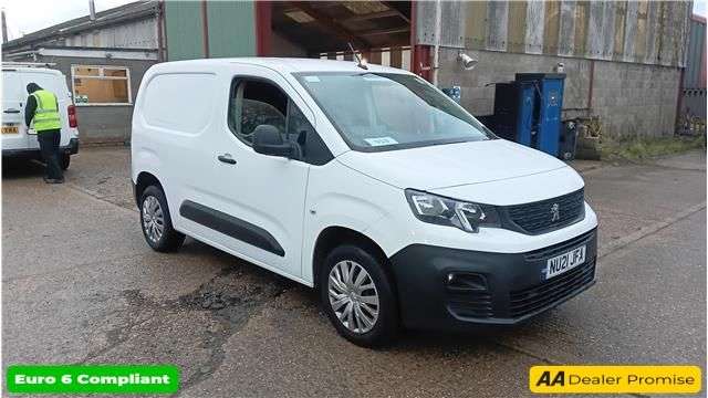 A 2021 PEUGEOT PARTNER White 1.5 BlueHDi Euro 6 panel van, 41,900 miles, ULEZ compliant, 5-Speed m A 2021 PEUGEOT PARTNER White 1.5 BlueHDi Euro 6 panel van, 41,900 miles, ULEZ compliant, 5-Speed m