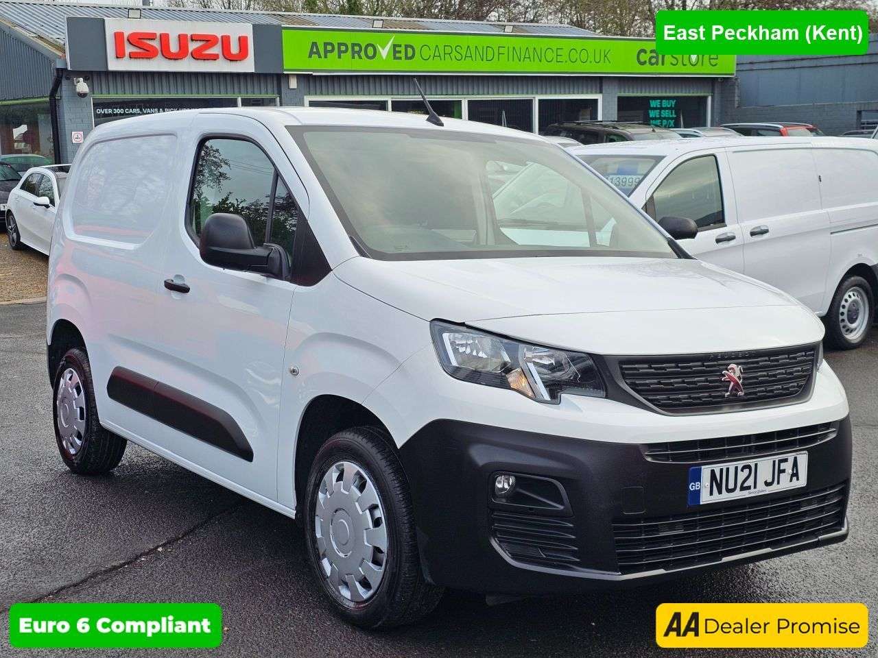 A 2021 PEUGEOT PARTNER White 1.5 BlueHDi Euro 6 panel van, 41,900 miles, ULEZ compliant, 5-Speed m A 2021 PEUGEOT PARTNER White 1.5 BlueHDi Euro 6 panel van, 41,900 miles, ULEZ compliant, 5-Speed m