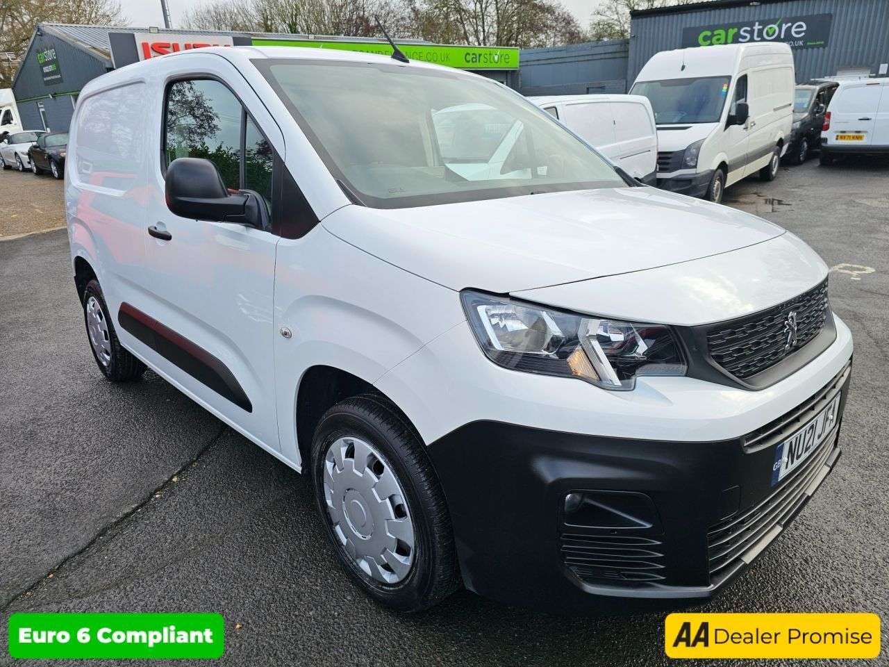 A 2021 PEUGEOT PARTNER White 1.5 BlueHDi Euro 6 panel van, 41,900 miles, ULEZ compliant, 5-Speed m A 2021 PEUGEOT PARTNER White 1.5 BlueHDi Euro 6 panel van, 41,900 miles, ULEZ compliant, 5-Speed m