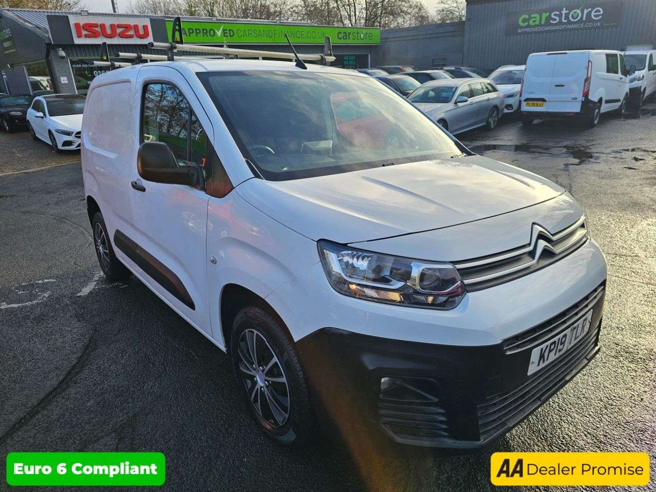 A 2019 CITROEN BERLINGO White 1.2 PureTech Euro 6 petrol panel van, 78,000 miles, ULEZ compliant, 6 A 2019 CITROEN BERLINGO White 1.2 PureTech Euro 6 petrol panel van, 78,000 miles, ULEZ compliant, 6