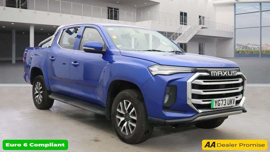 A 2023 MAXUS T90EV Blue 88.5kWh electric pickup, 29,300 miles, ULEZ compliant, Automatic, A/C, A 2023 MAXUS T90EV Blue 88.5kWh electric pickup, 29,300 miles, ULEZ compliant, Automatic, A/C,