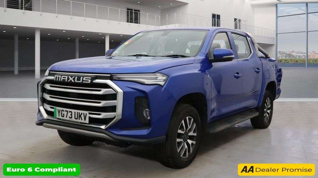A 2023 MAXUS T90EV Blue 88.5kWh electric pickup, 29,300 miles, ULEZ compliant, Automatic, A/C, A 2023 MAXUS T90EV Blue 88.5kWh electric pickup, 29,300 miles, ULEZ compliant, Automatic, A/C,