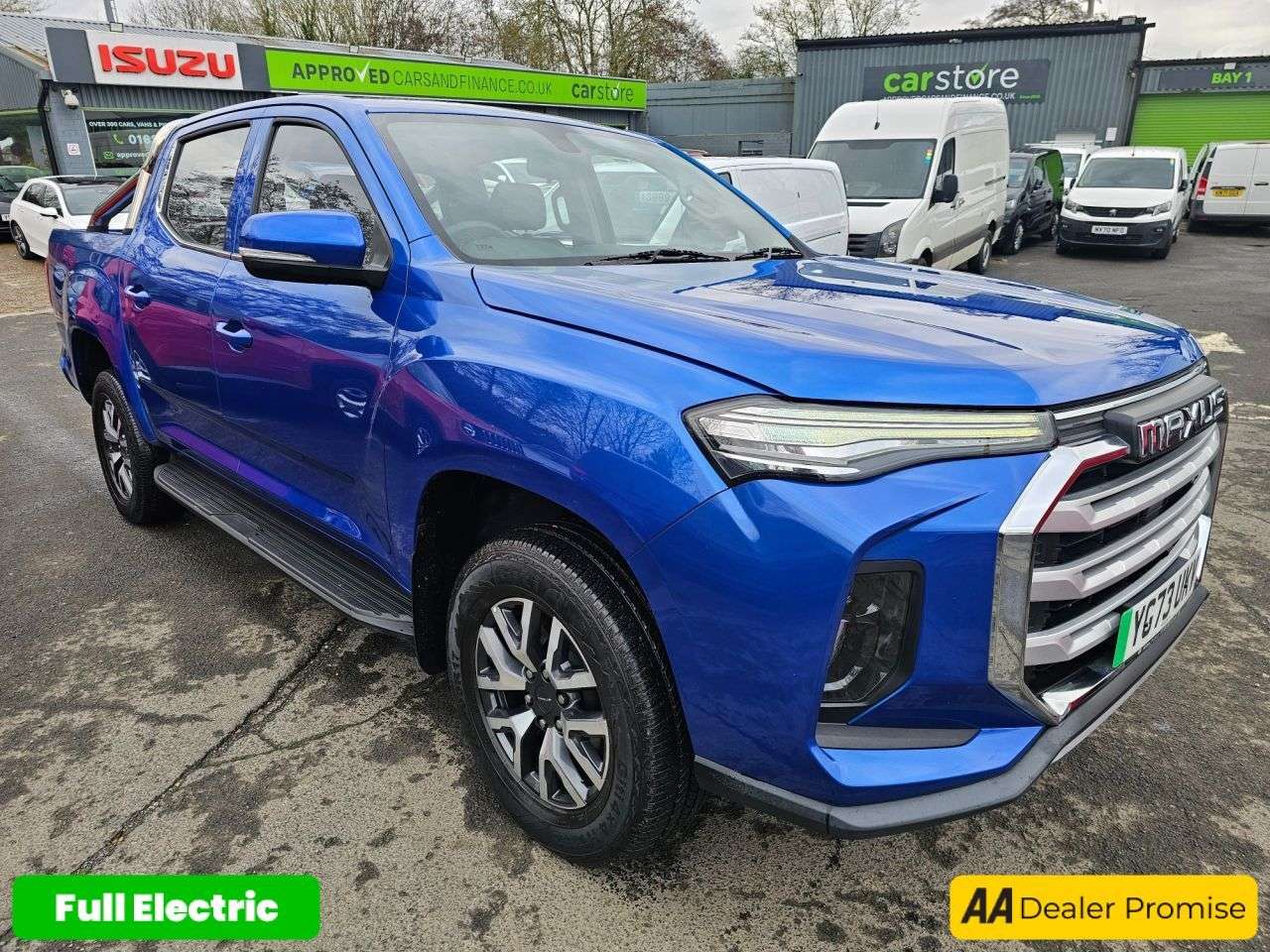 A 2023 MAXUS T90EV Blue 88.5kWh electric pickup, 29,300 miles, ULEZ compliant, Automatic, A/C, A 2023 MAXUS T90EV Blue 88.5kWh electric pickup, 29,300 miles, ULEZ compliant, Automatic, A/C,