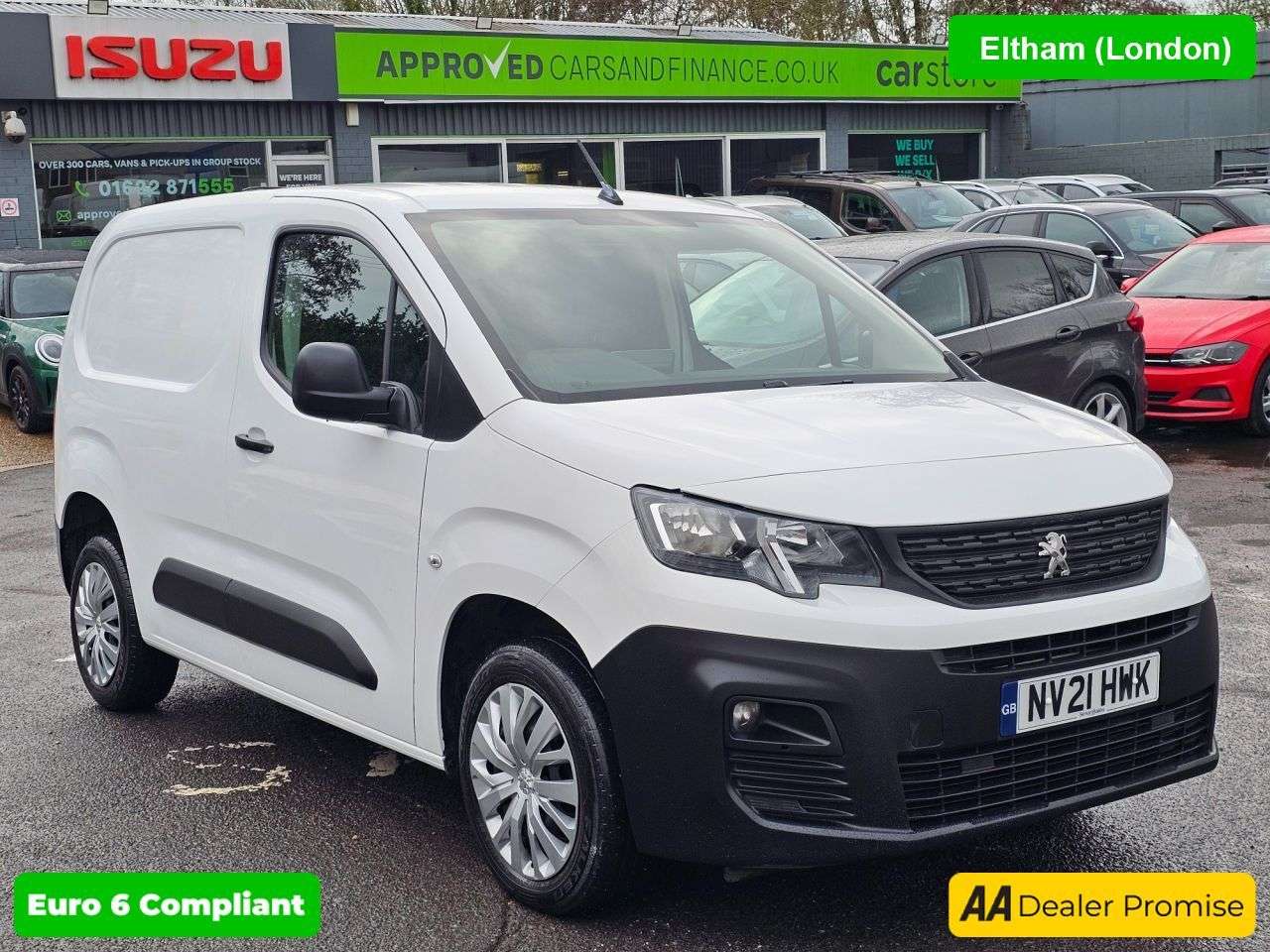 A 2021 PEUGEOT PARTNER White 1.5 BlueHDi Euro 6 panel, 68,952 miles, ULEZ compliant, 5-Speed manua A 2021 PEUGEOT PARTNER White 1.5 BlueHDi Euro 6 panel, 68,952 miles, ULEZ compliant, 5-Speed manua