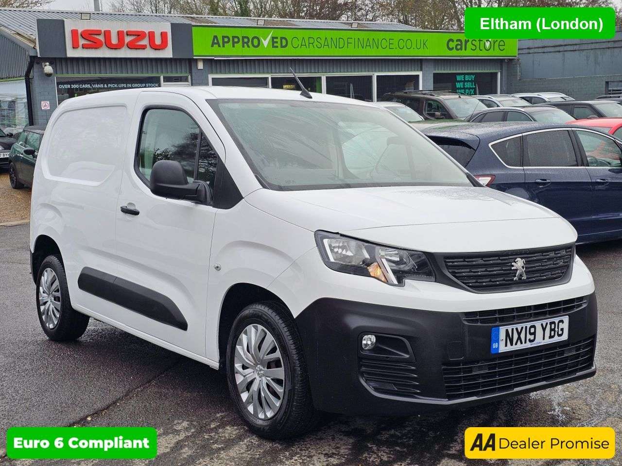 A 2019 PEUGEOT PARTNER White 1.5 BlueHDi Euro 6 panel, 40,100 miles, ULEZ compliant, 5-Speed manua A 2019 PEUGEOT PARTNER White 1.5 BlueHDi Euro 6 panel, 40,100 miles, ULEZ compliant, 5-Speed manua