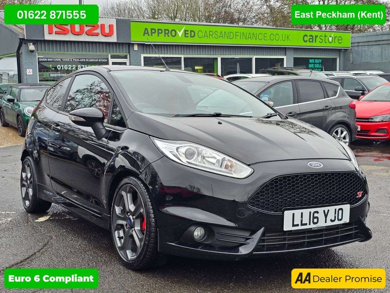 A 2016 FORD FIESTA Black 1.6T EcoBoost ST-3 Euro 6 hatchback, 60,700 miles, ULEZ compliant, 6- A 2016 FORD FIESTA Black 1.6T EcoBoost ST-3 Euro 6 hatchback, 60,700 miles, ULEZ compliant, 6-