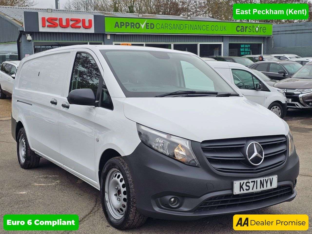 A 2022 MERCEDES-BENZ VITO White 2.0 116 CDI Euro 6 panel van, 36,800 miles, ULEZ compliant, Automatic A 2022 MERCEDES-BENZ VITO White 2.0 116 CDI Euro 6 panel van, 36,800 miles, ULEZ compliant, Automatic