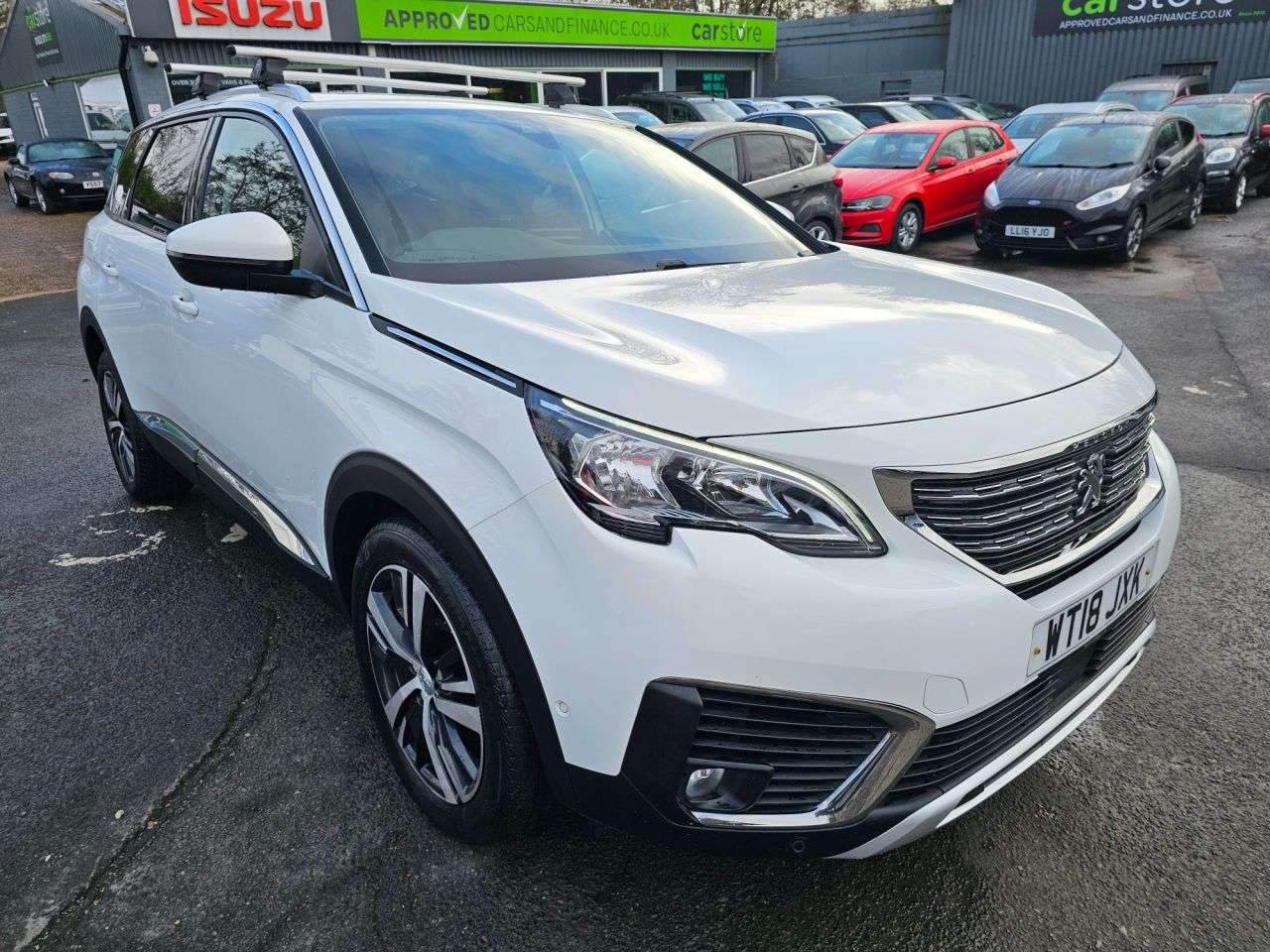 A 2018 PEUGEOT 5008 White 1.6 THP Allure Euro 6 SUV, 59,300 miles, ULEZ compliant, Auto, Sat Na A 2018 PEUGEOT 5008 White 1.6 THP Allure Euro 6 SUV, 59,300 miles, ULEZ compliant, Auto, Sat Na
