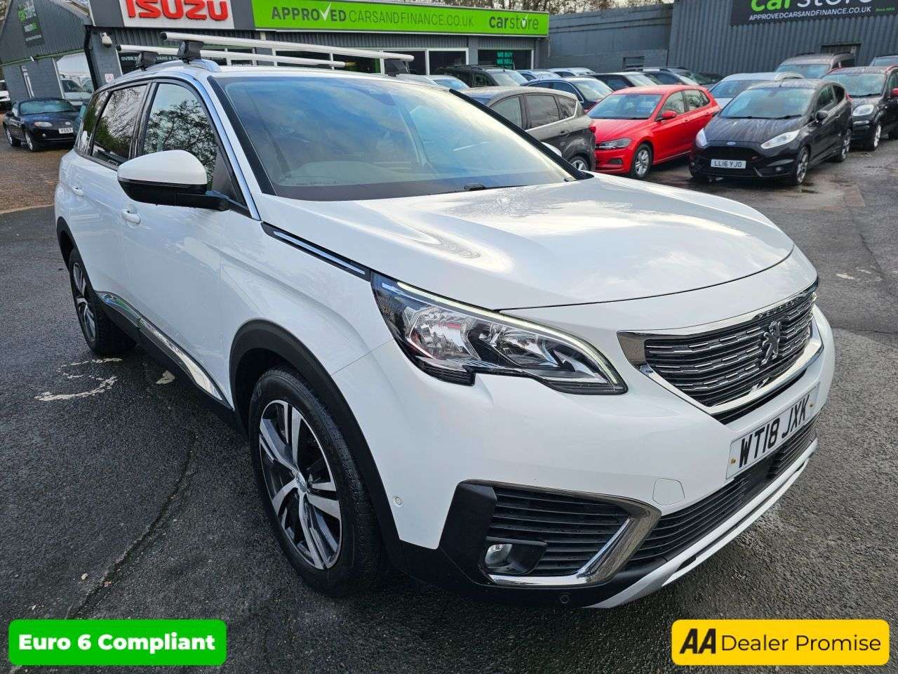 A 2018 PEUGEOT 5008 White 1.6 THP Allure Euro 6 SUV, 59,300 miles, ULEZ compliant, Auto, Sat Na A 2018 PEUGEOT 5008 White 1.6 THP Allure Euro 6 SUV, 59,300 miles, ULEZ compliant, Auto, Sat Na