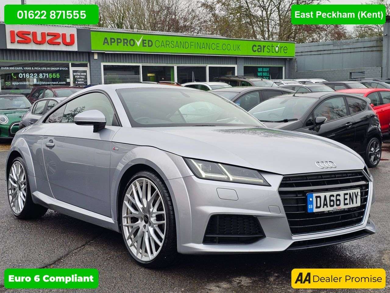 A 2016 AUDI TT Silver 2.0 TDI S line Euro 6 coupe, 61,400 miles, ULEZ compliant, 6-Speed m A 2016 AUDI TT Silver 2.0 TDI S line Euro 6 coupe, 61,400 miles, ULEZ compliant, 6-Speed m