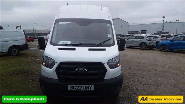 A 2022 FORD TRANSIT White 2.0 350 EcoBlue Euro 6 panel van 47,700 miles, ULEZ compliant, 6-Spee A 2022 FORD TRANSIT White 2.0 350 EcoBlue Euro 6 panel van 47,700 miles, ULEZ compliant, 6-Spee