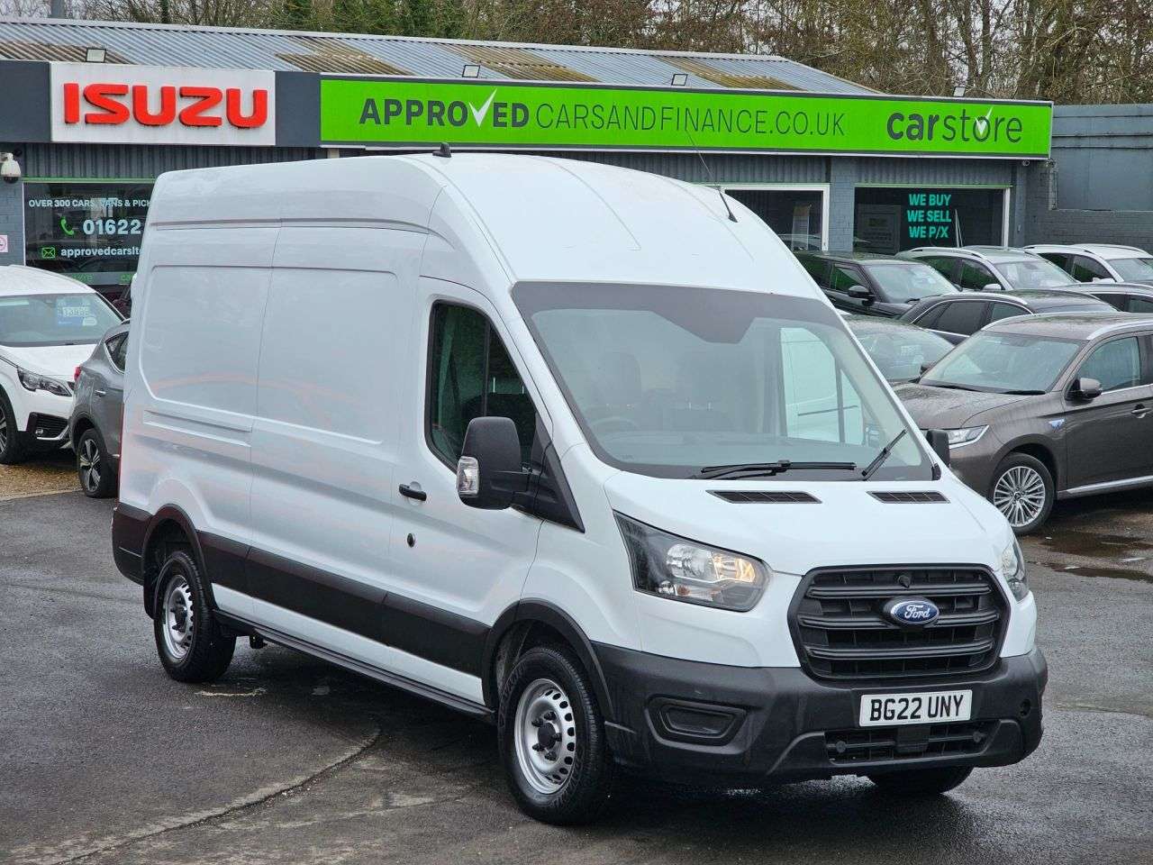 A 2022 FORD TRANSIT White 2.0 350 EcoBlue Euro 6 panel van 47,700 miles, ULEZ compliant, 6-Spee A 2022 FORD TRANSIT White 2.0 350 EcoBlue Euro 6 panel van 47,700 miles, ULEZ compliant, 6-Spee