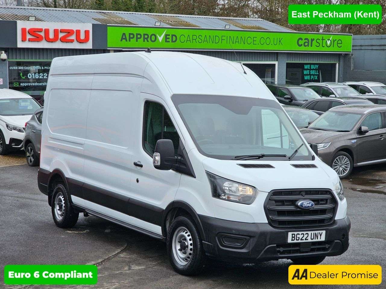 A 2022 FORD TRANSIT White 2.0 350 EcoBlue Euro 6 panel van 47,700 miles, ULEZ compliant, 6-Spee A 2022 FORD TRANSIT White 2.0 350 EcoBlue Euro 6 panel van 47,700 miles, ULEZ compliant, 6-Spee