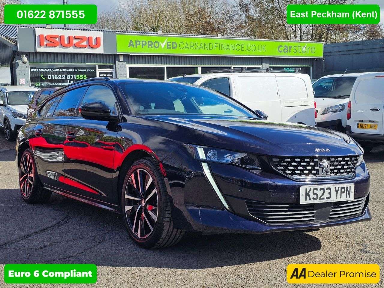 A 2023 PEUGEOT 508 SW Blue 1.2 PureTech GT Euro 6 Estate, 43,200 miles, ULEZ compliant, Automatic A 2023 PEUGEOT 508 SW Blue 1.2 PureTech GT Euro 6 Estate, 43,200 miles, ULEZ compliant, Automatic