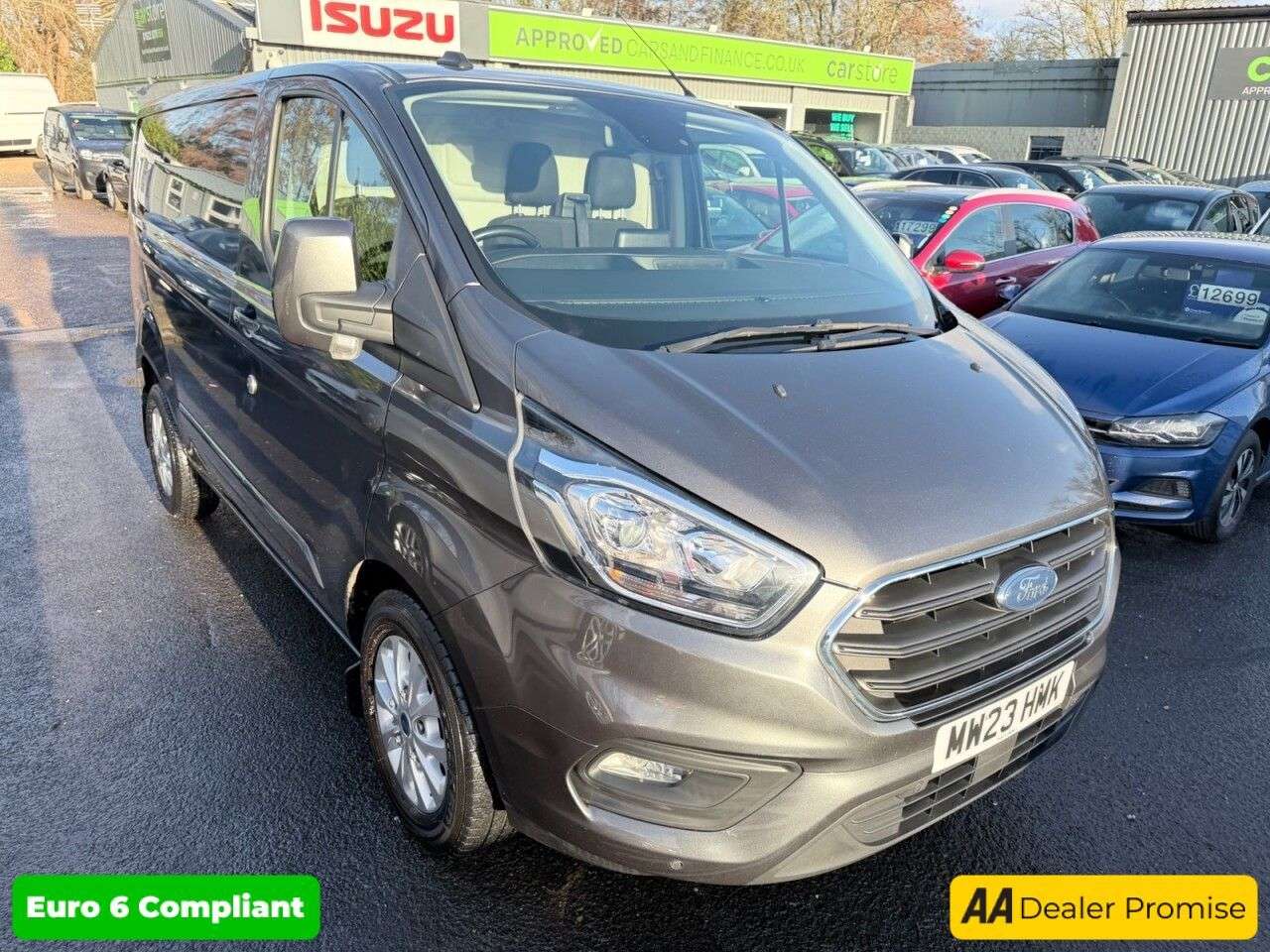 A 2023 FORD TRANSIT CUSTOM Grey 2.0 EcoBlue Euro 6 panel van, 63,700 miles, ULEZ compliant, 6-Speed ma A 2023 FORD TRANSIT CUSTOM Grey 2.0 EcoBlue Euro 6 panel van, 63,700 miles, ULEZ compliant, 6-Speed ma